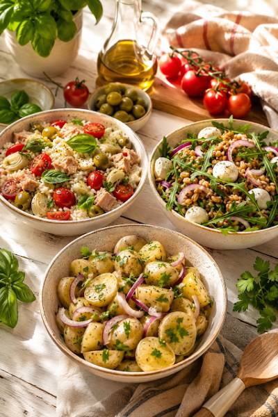 Sałatki włoskie / insalata di Riso, di Farro,di Patate