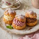 Ptysie z kremem  - mascarpone,czekoladowym,owocowym i 