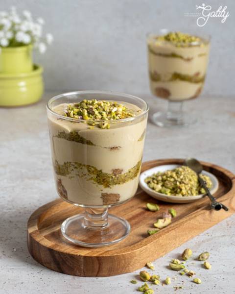 Pistacjowe tiramisu w pucharkach