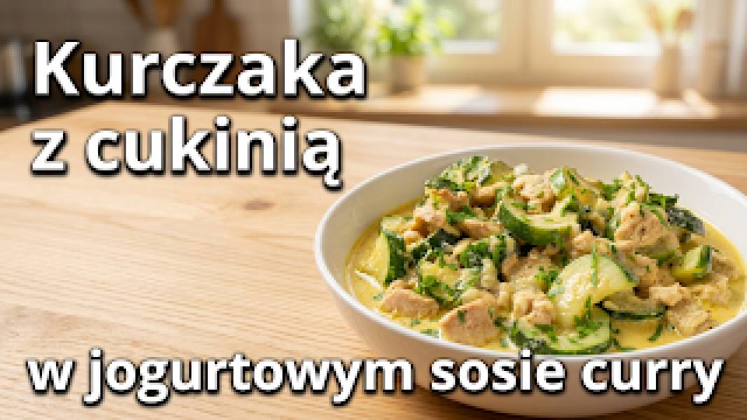 Przepis na kurczaka z cukinią w jogurtowym sosie curry