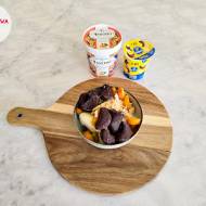 Sorbet mandarynkowy i LiQ Chiquita bananowe z herbatnikami