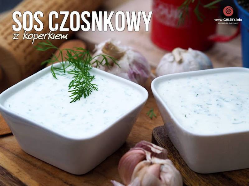 Sos czosnkowy z koperkiem