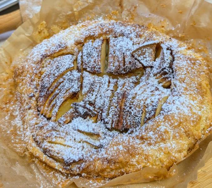 Tarta z jabłkami na cieście z serka mascarpone